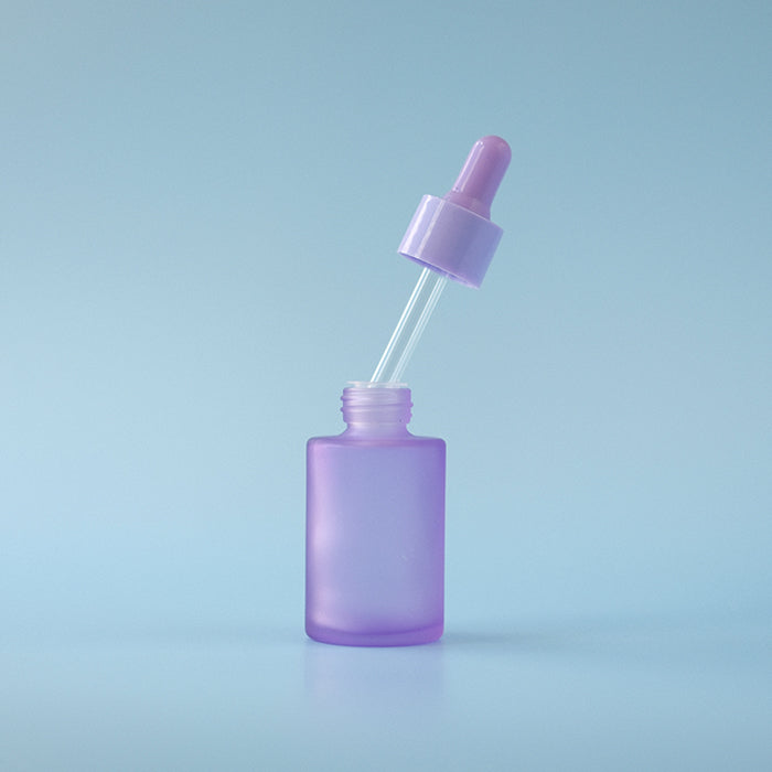 Glass Cylinder Dropper Frosted - Lavender