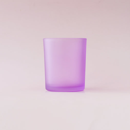 Glass Matte Frosted Jar in Lavender