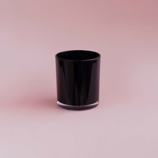 Glass Transparent Bottom Jars - Glossy Black