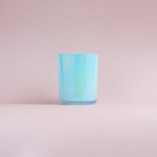 Glass Iridescent Jars - Blue
