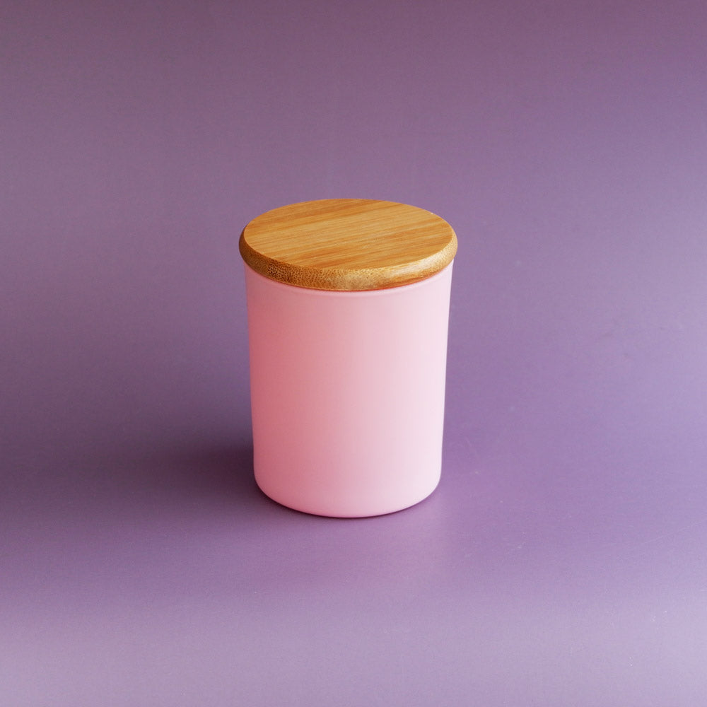 Glass Matte Pink Jars