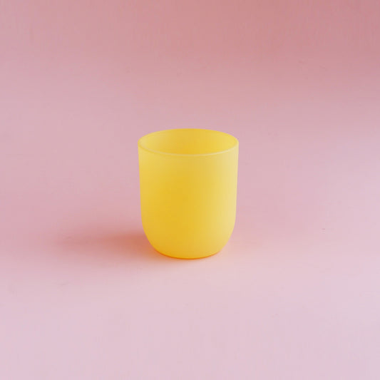 Glass Rounded Jar - Canary Yellow