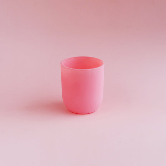Glass Rounded Jar - Pink