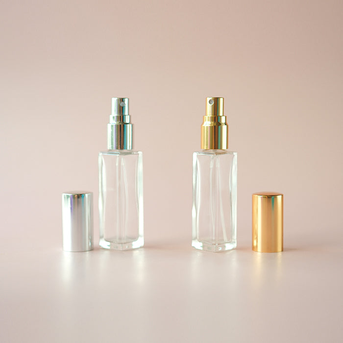 Perfume Glass Bottle Square  - Sampler Size