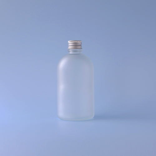 Glass Frosted Round Bottle