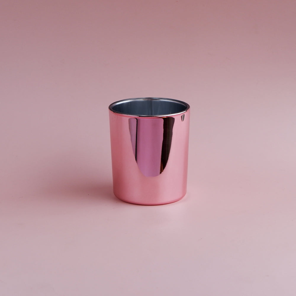 Glass Metallic Jars - Pink