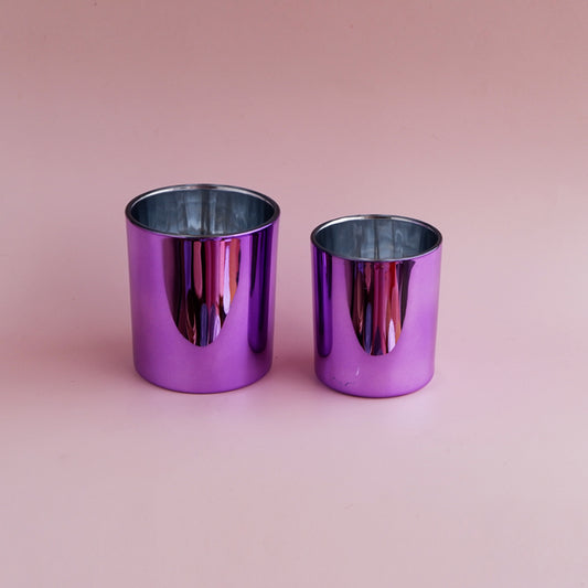Glass Metallic Jars - Violet