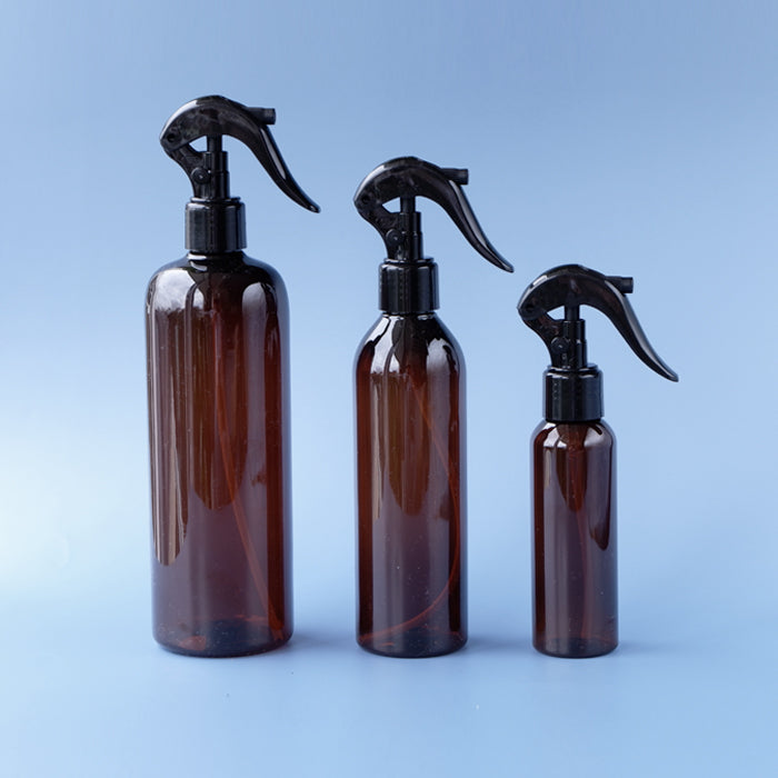 PET Amber Cylinder Bottle Spray
