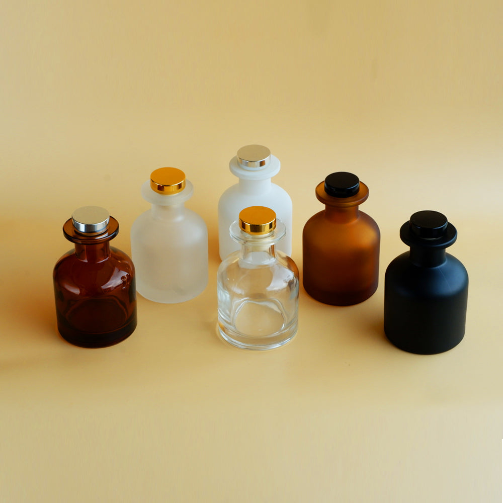 Reed Bottles Big Belly Shape - Glossy Amber