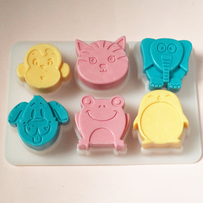 Silicone Mold Animal Characters 6 Cavities